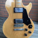 This is a very rare Ibanez 2458. This resembles a Les Paul replica, but there is a 6-way rotary switch and she has pickups especially designed for this guitar and the (slightly larger) Ibanez 2451.